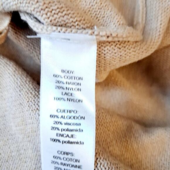 Chico's 3/4 Sleeve Lace Sweater - Picture 5 of 9